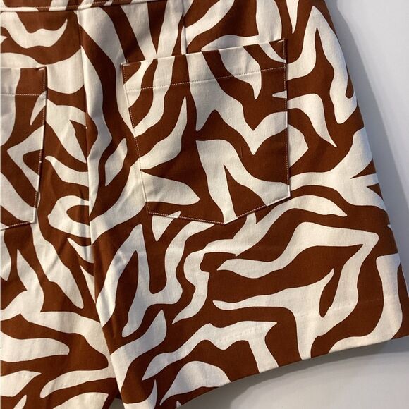 SPANX “ON THE GO” ZEBRA PRINT SHORTS Size XL Brown & Cream - Picture 7 of 11